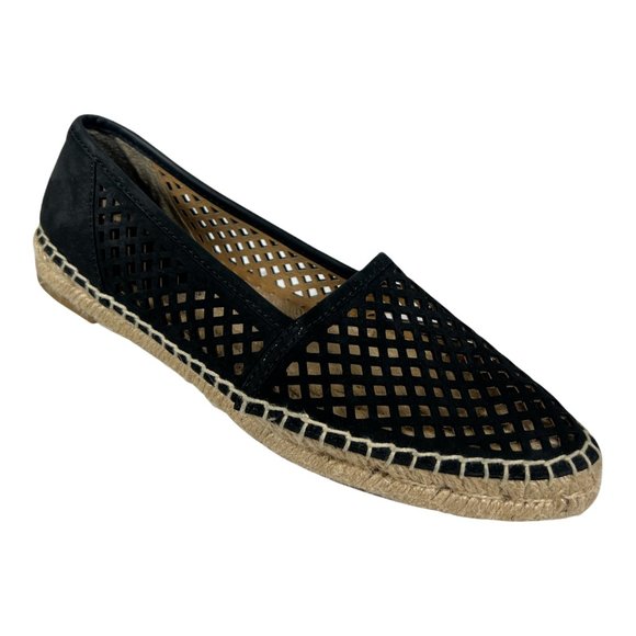 Frye Shoes - Frye Womens Lee A Line Black Perforated Slip On Espadrille Flats Size US 7.5 M